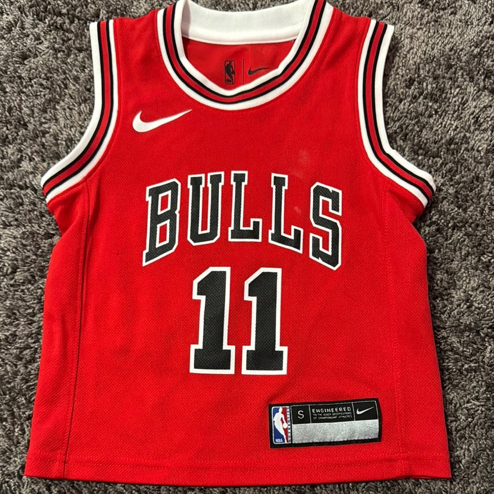 Nike Red and Black Bulls Jersey